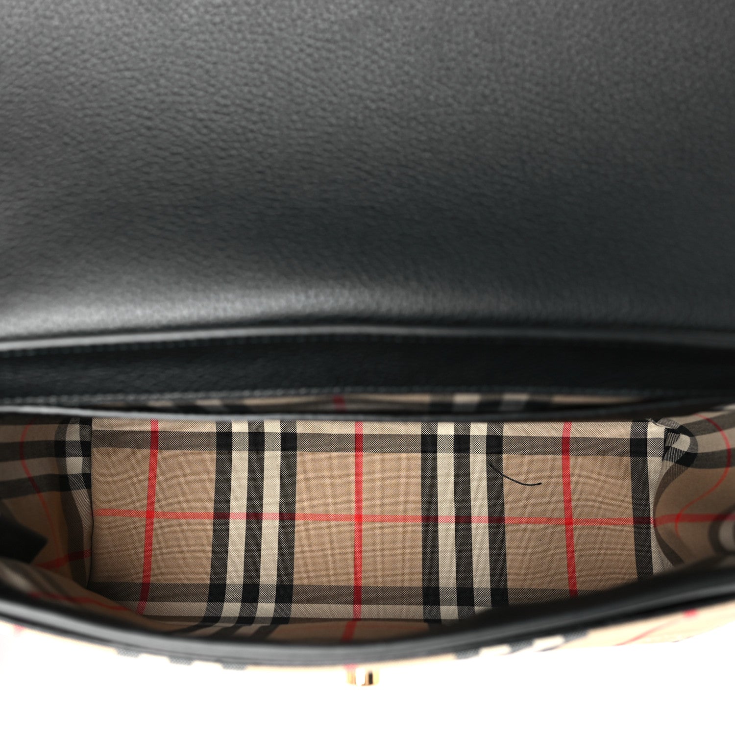 Burberry Grainy Calfskin Vintage Check Note Crossbody Bag Black 5 of 8