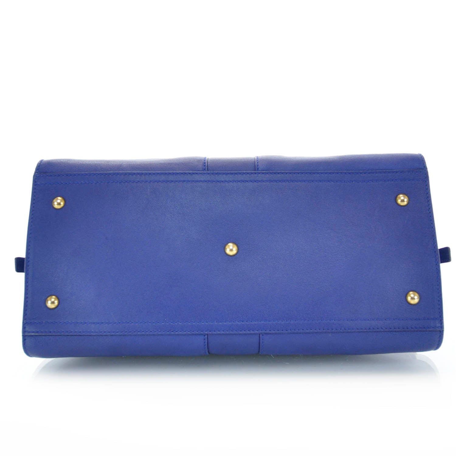 Saint Laurent Leather Medium Cabas Chyc Blue 5 of 9