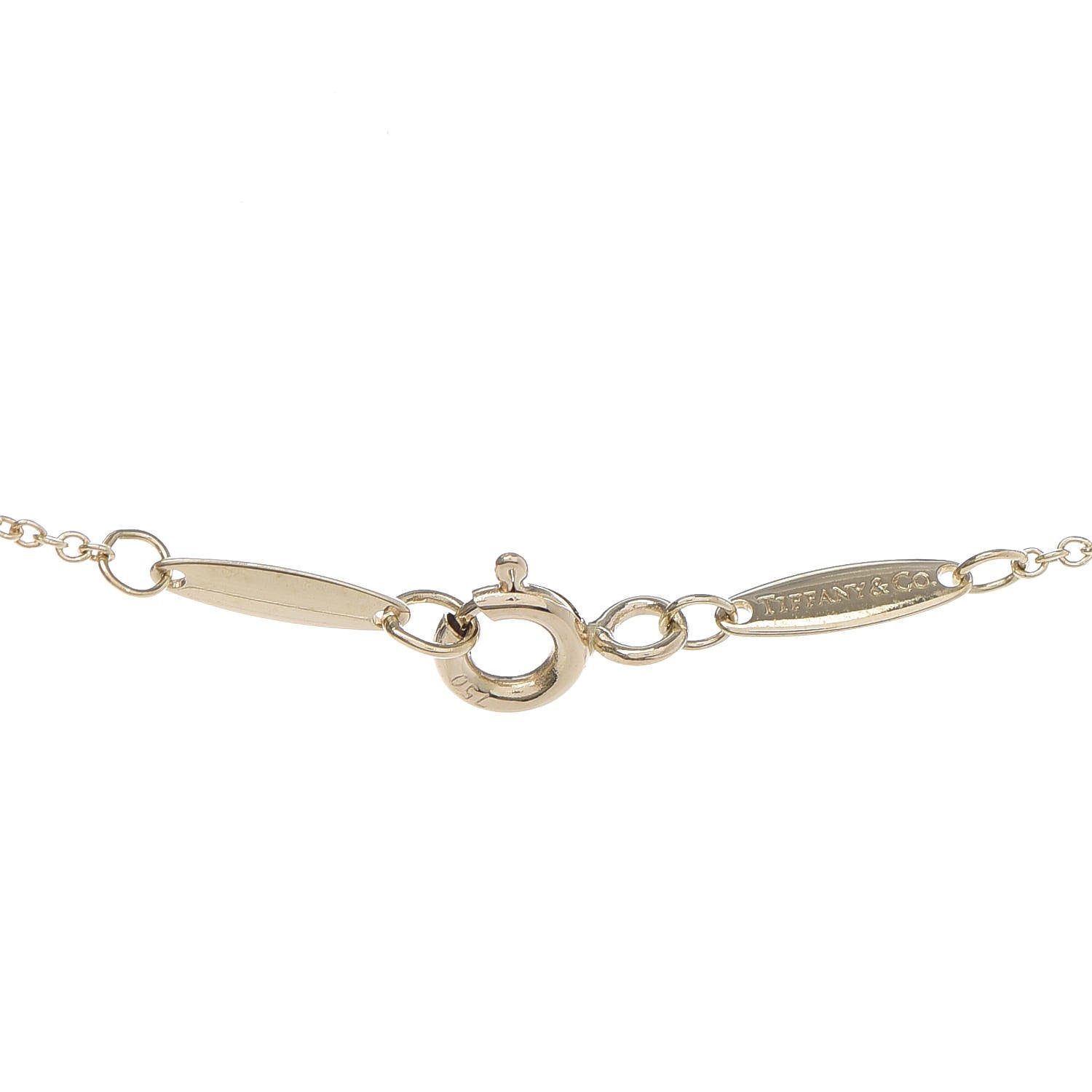 Tiffany 18K Yellow Gold Diamond .14ct Elsa Peretti Diamonds by the Yard Pendant Necklace 5 of 6