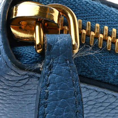 Prada Vitello Daino Zip Around Wallet Cobalto 8 of 9