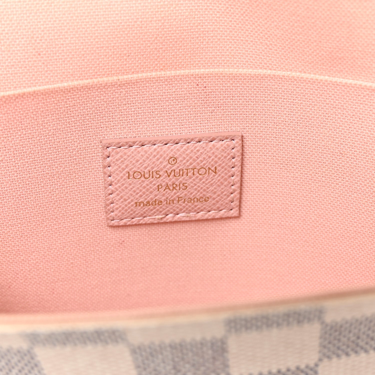 Louis Vuitton Damier Azur Pochette Felicie Chain Wallet Rose Ballerine 7 of 11
