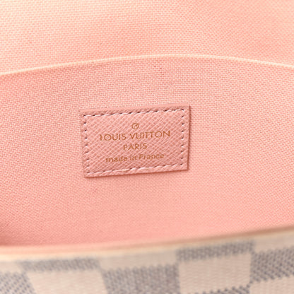Louis Vuitton Damier Azur Pochette Felicie Chain Wallet Rose Ballerine 7 of 11