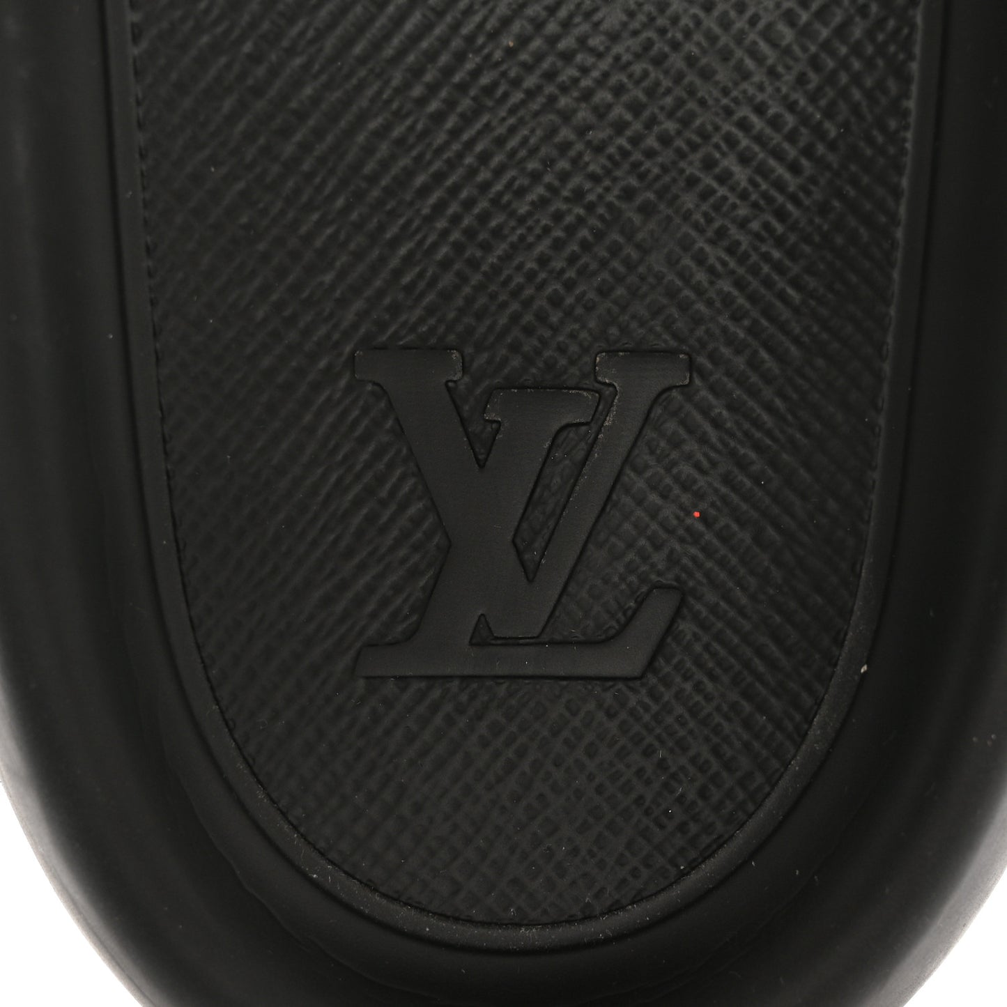 Rubber Embossed Monogram Mens Waterfront Mules 10 Black