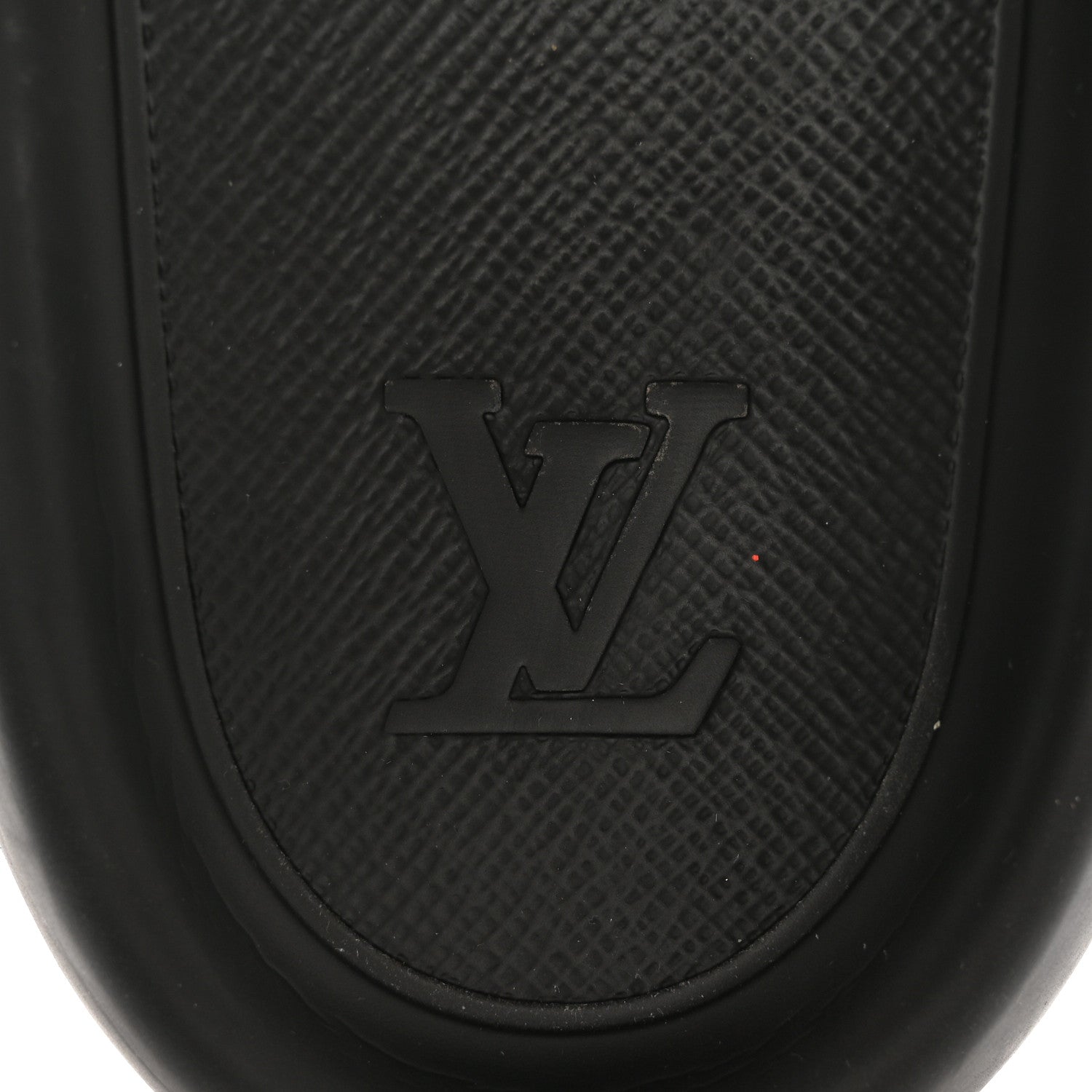 Louis Vuitton Rubber Embossed Monogram Mens Waterfront Mules 10 Black 7 of 10