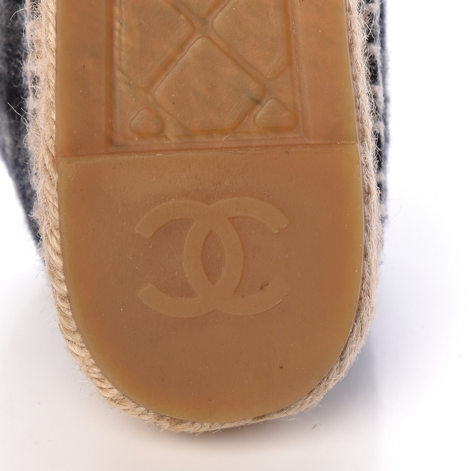 Chanel Flannel CC Espadrilles 38 Dark Grey Black 10 of 13