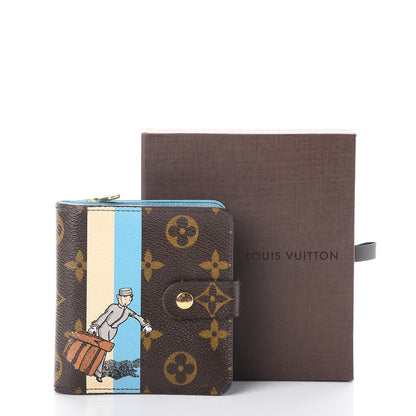 Louis Vuitton Monogram Groom Compact Zip Wallet Blue 9 of 9