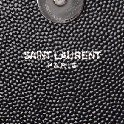 Saint Laurent Grain De Poudre Medium Star Monogram Kate Satchel Black 8 of 9