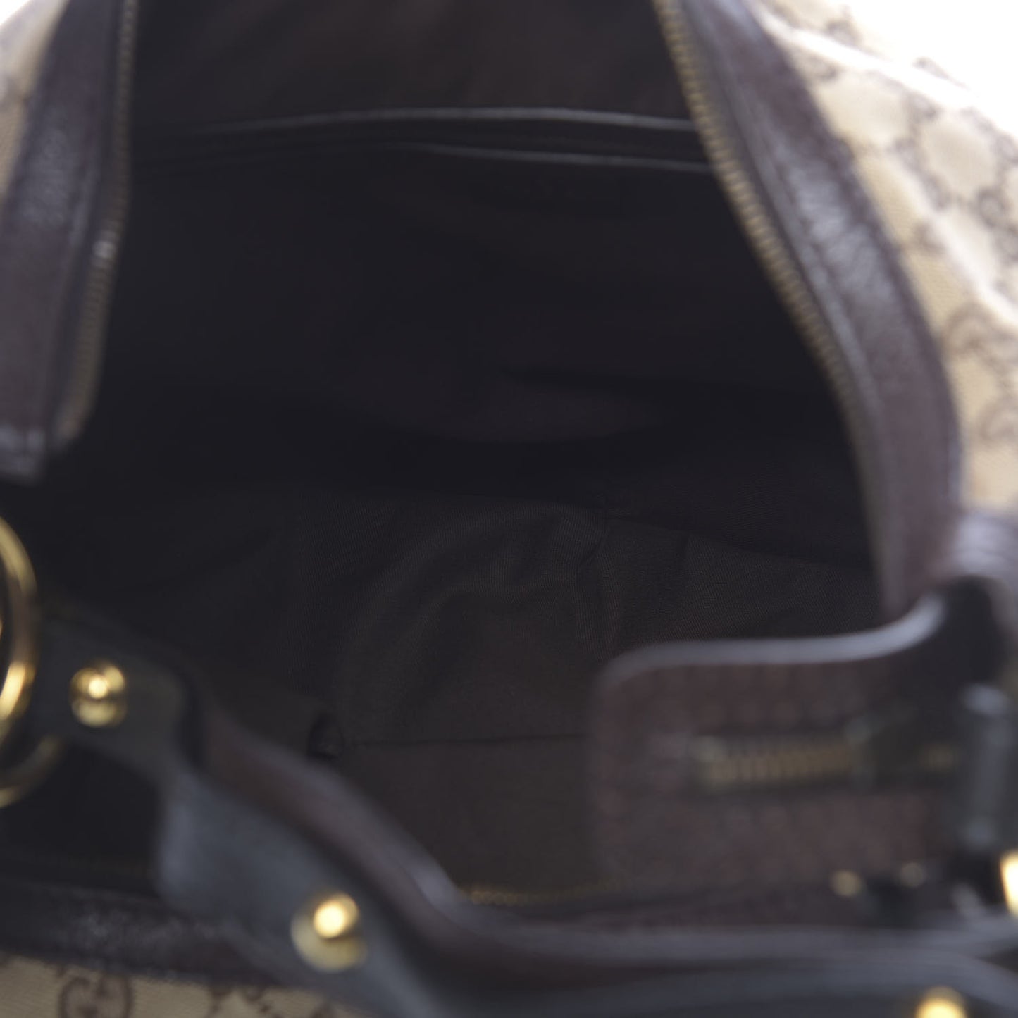 Monogram Medium Interlocking Hobo Dark Brown