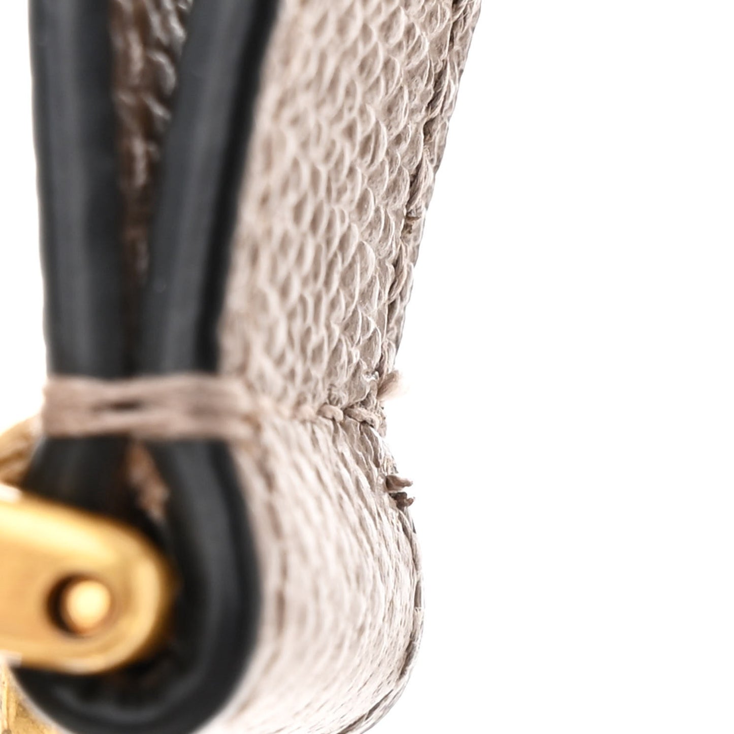 Grained Calfskin Saddle Bag With Strap Taupe