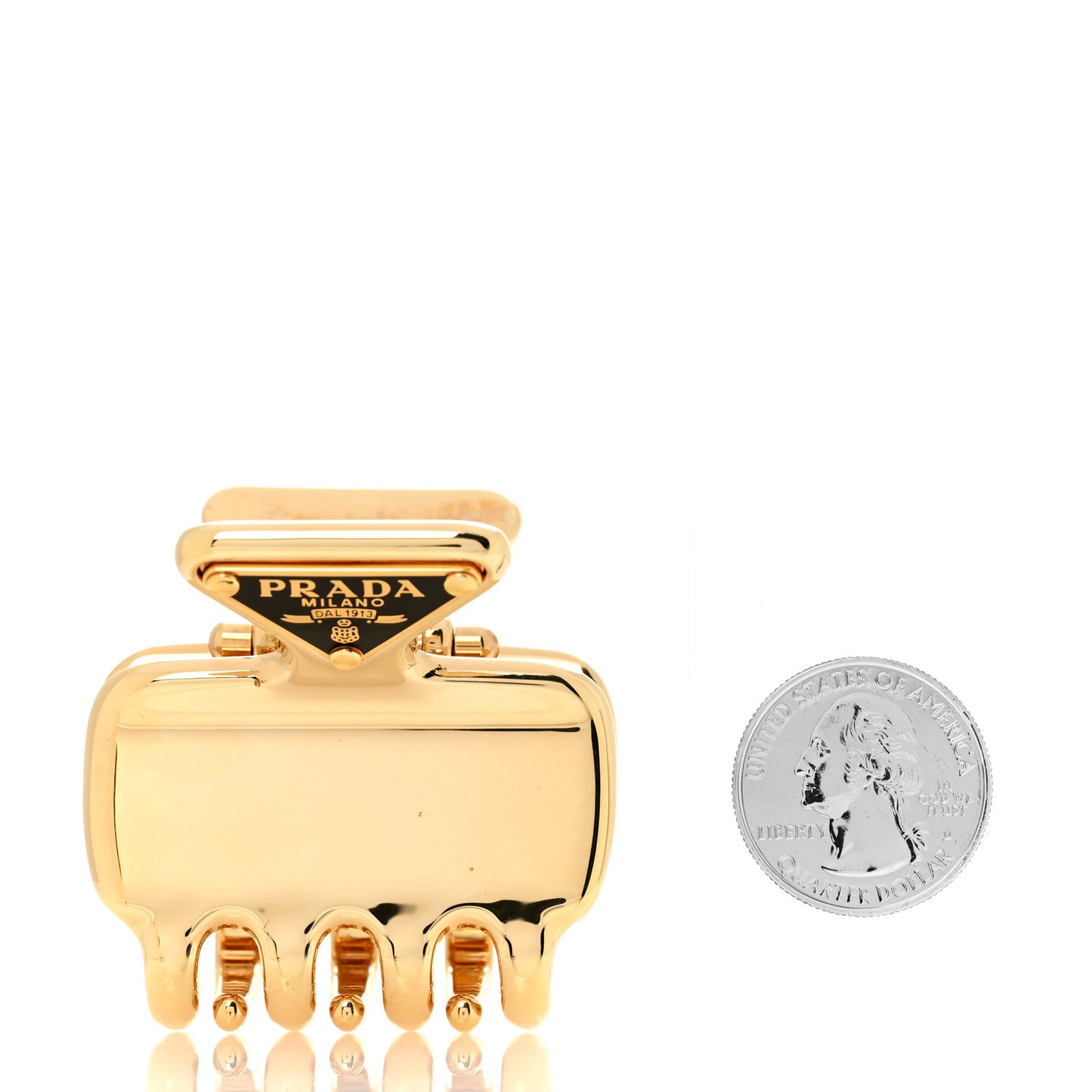 Metal Triangle Mini Hair Clip Gold