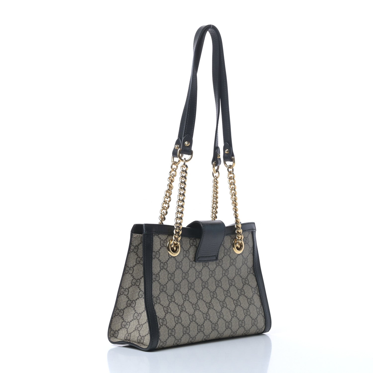 Gucci GG Supreme Monogram Small Padlock Tote Black 3 of 9