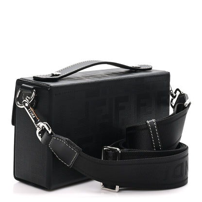Fendi Vitello King FF Lines Embossed Baguette Soft Trunk Black 3 of 9