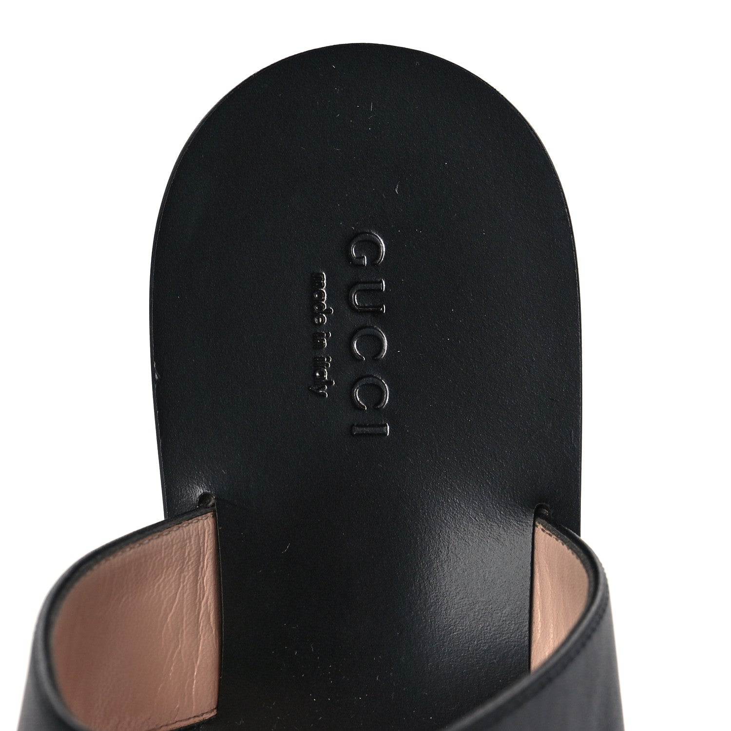 Gucci Calfskin GG Marmont Thong Sandals 37 Black 7 of 7