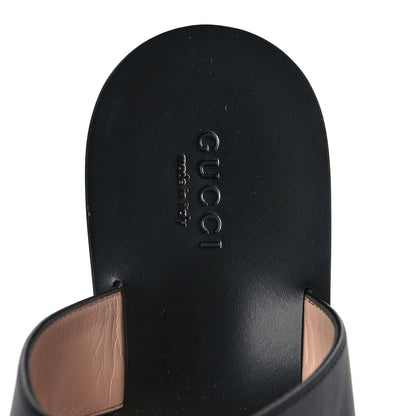 Gucci Calfskin GG Marmont Thong Sandals 37 Black 7 of 7