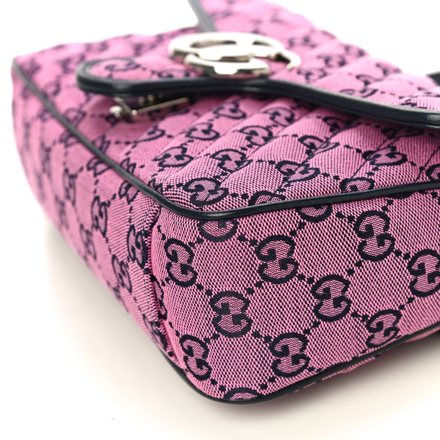 Monogram Multicolor Matelasse Diagonal Small GG Marmont Shoulder Bag Pink Blue