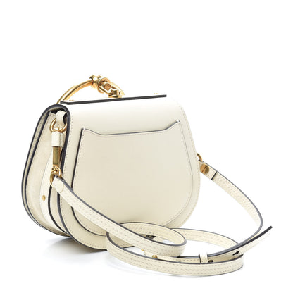 Chloe Calfskin Suede Small Nile Bracelet Bag Off White 3 of 8