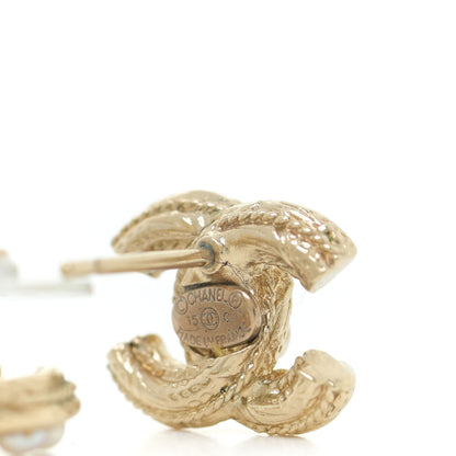 Chanel Pearl CC Earrings Gold 4 of 4
