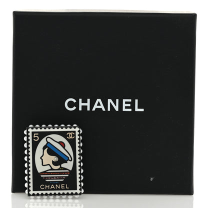 Chanel Resin Glitter CC Sailor Brooch Black Multicolor 4 of 4
