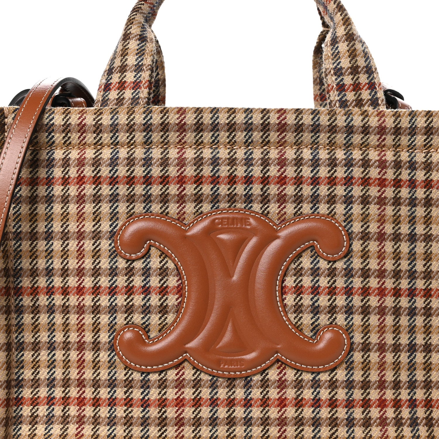 Celine Tweed Calfskin Triomphe Small Cabas Thais Multicolor 8 of 10