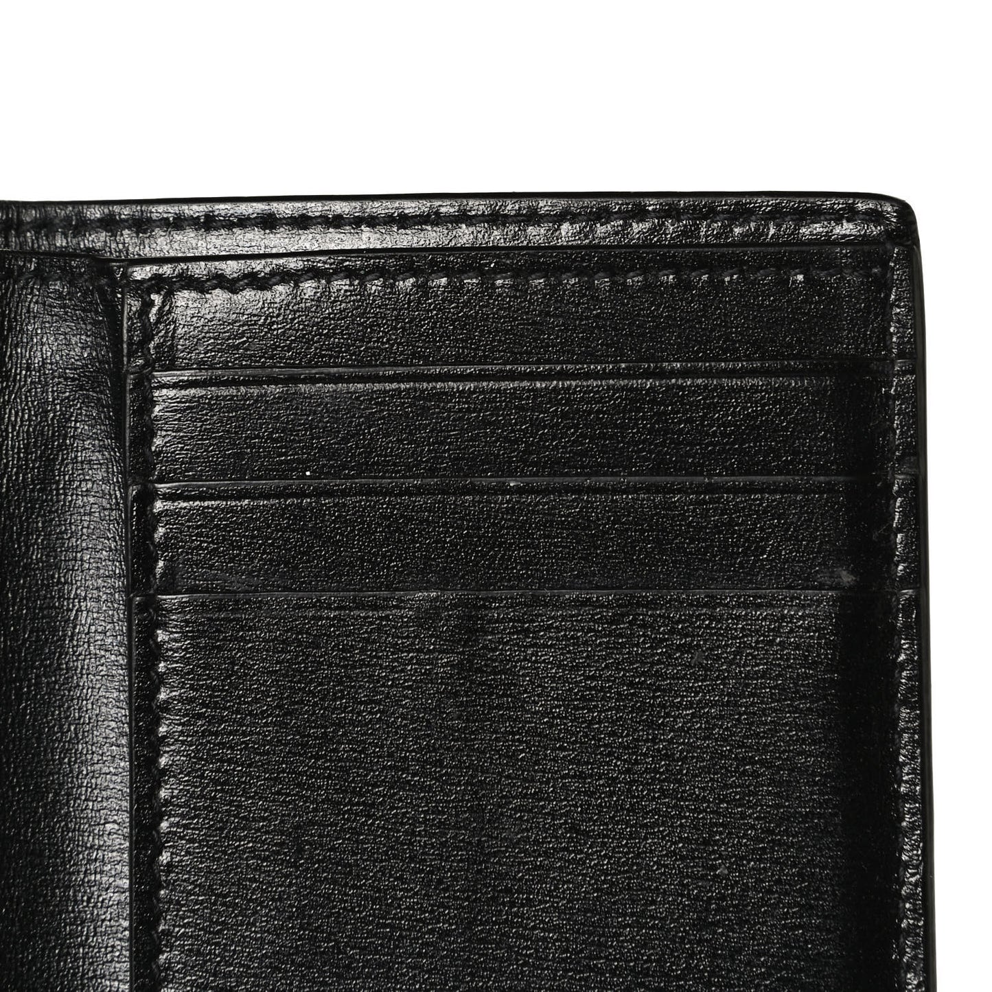 Calfskin Techno Credit Card Wallet Black