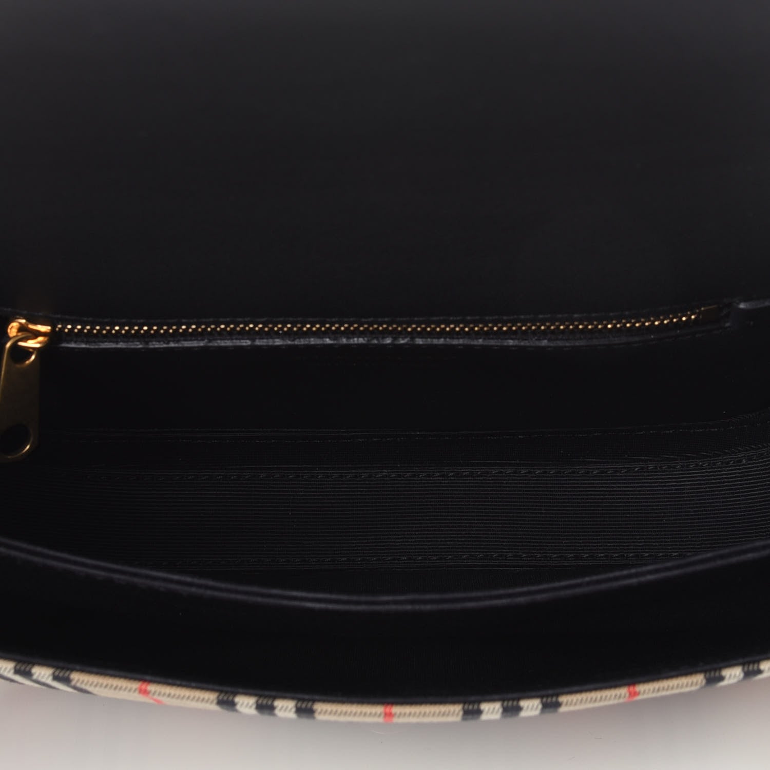 Burberry Smooth Calfskin 1983 Knight Check Link Shoulder Bag Black 5 of 9