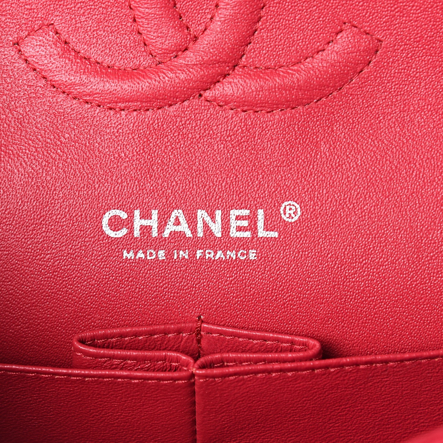 Chanel Lambskin Quilted Medium Double Flap Dark Pink 5 of 8