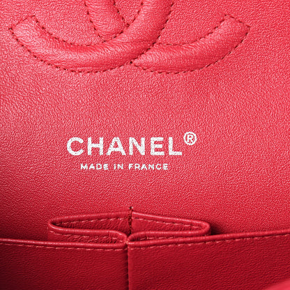Chanel Lambskin Quilted Medium Double Flap Dark Pink 5 of 8