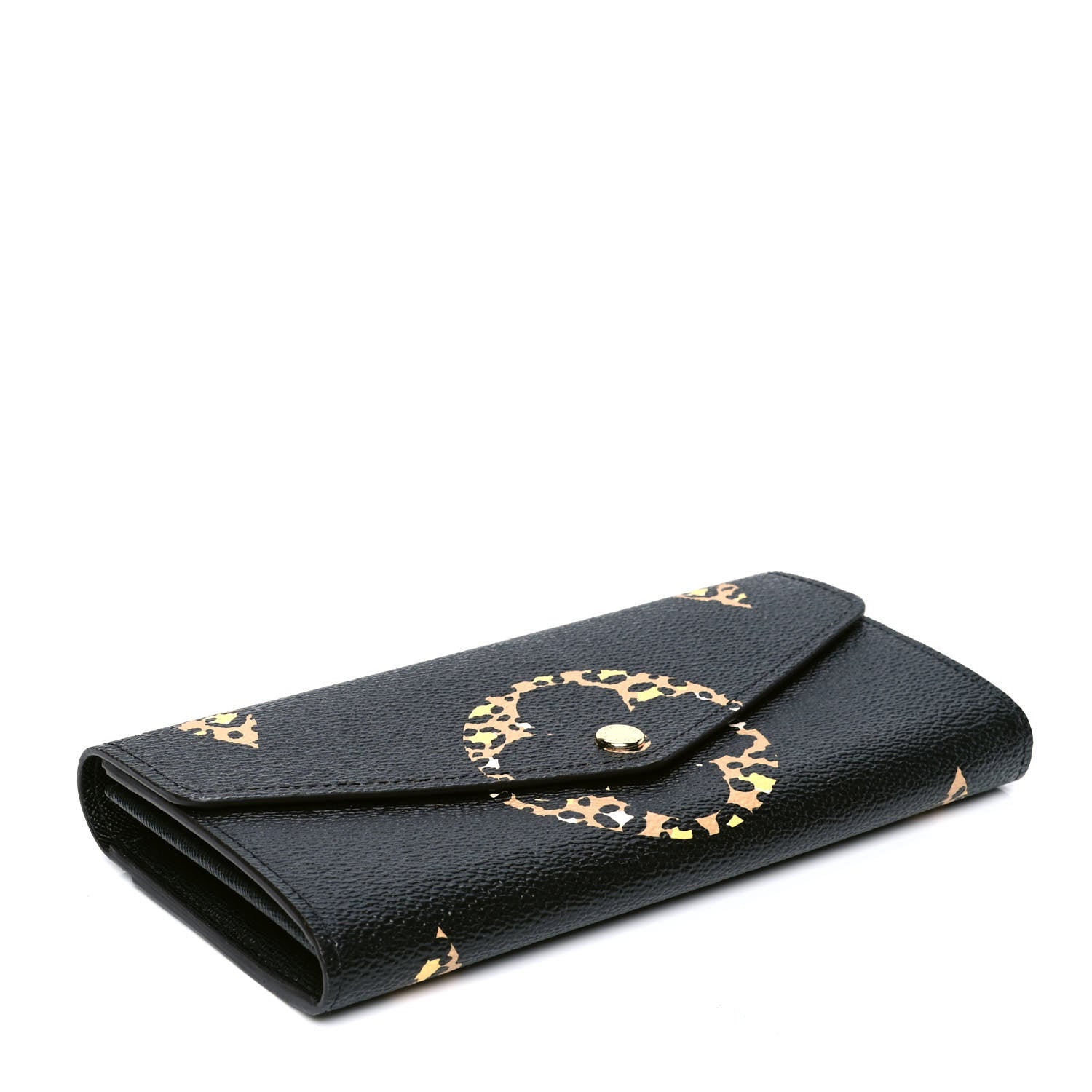 Louis Vuitton Monogram Giant Jungle Sarah Wallet Black 4 of 5