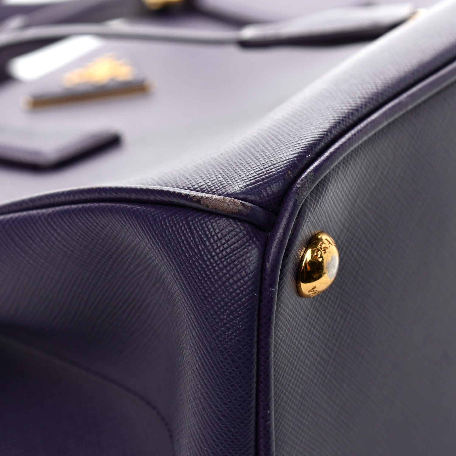 Prada Saffiano Small Galleria Double Zip Tote Uva 9 of 15