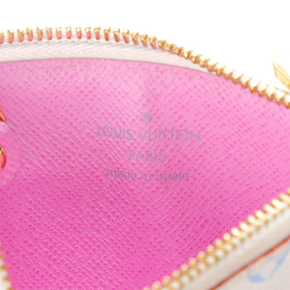 Louis Vuitton Monogram Multicolor Key Pouch White Litchi 5 of 6