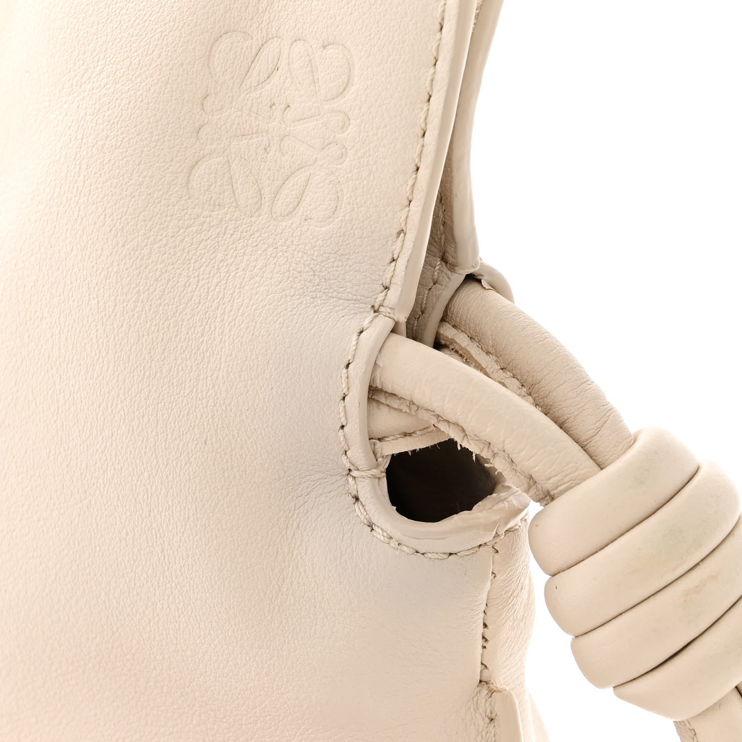 Loewe Calfskin Mini Flamenco Knot Clutch Angora 13 of 13