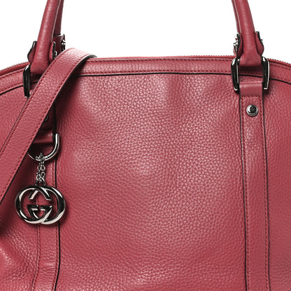 Gucci Pebbled Calfskin Medium GG Convertible Dome Satchel Pink 8 of 10
