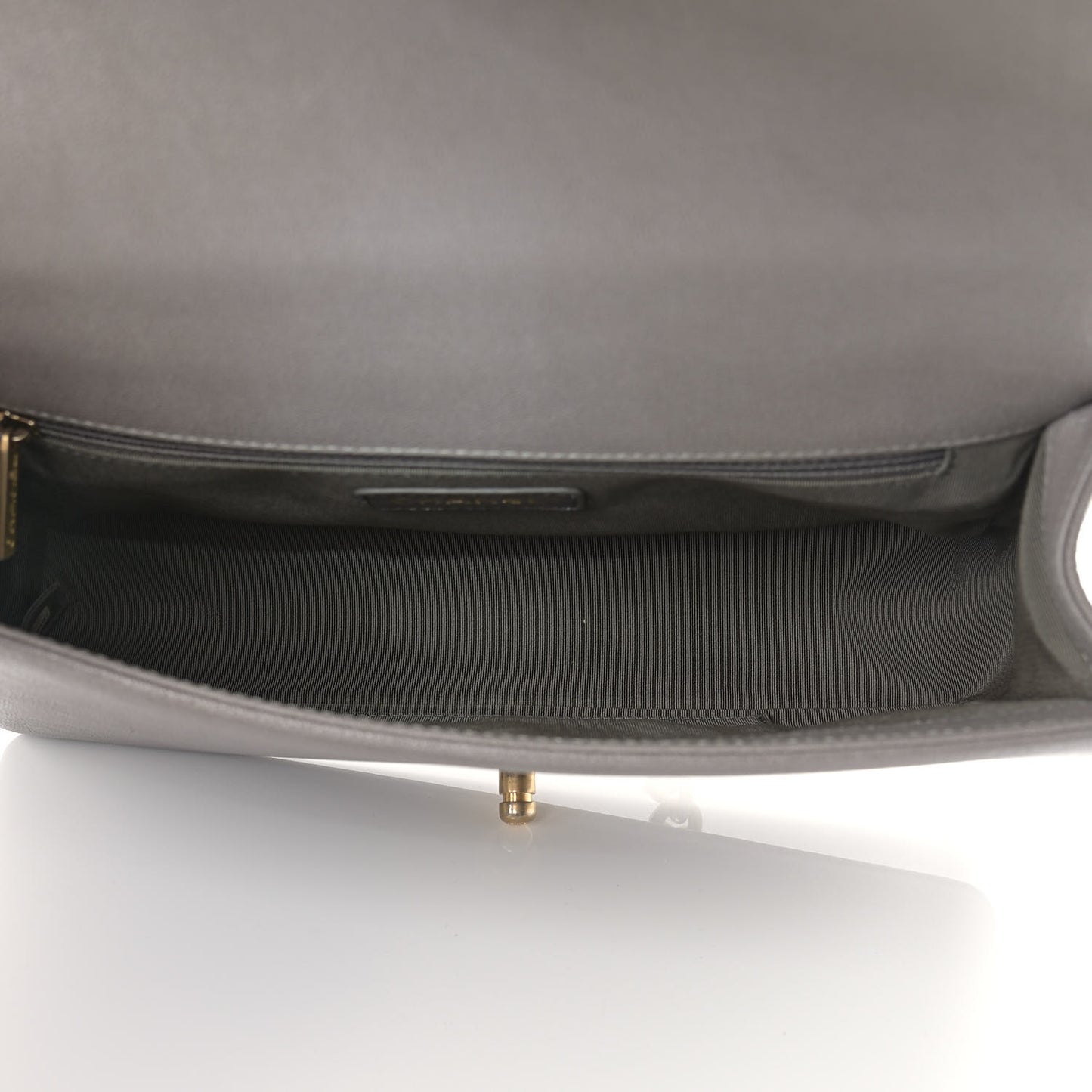 Caviar Quilted New Medium Boy Flap Grey