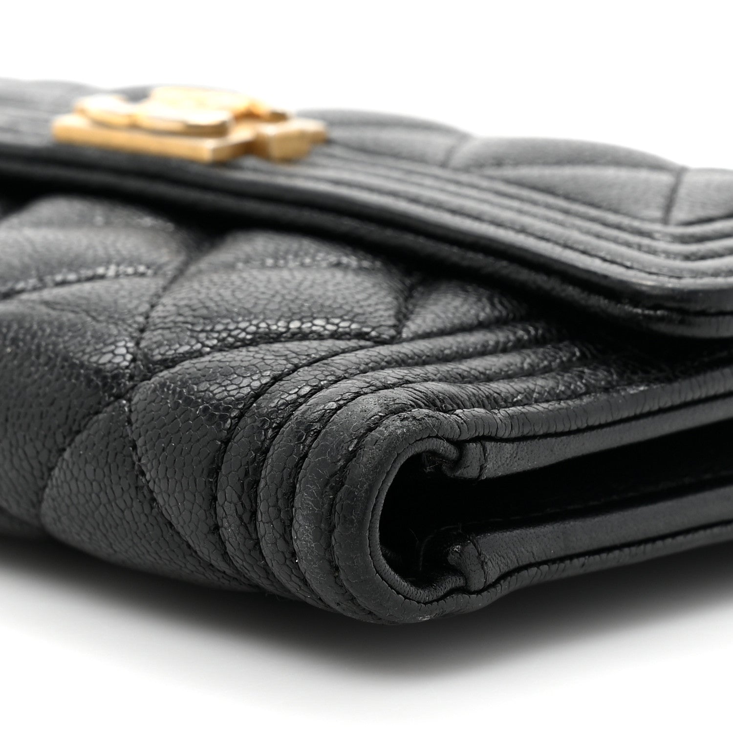 Chanel Caviar Quilted Medium Boy Flap Wallet Black 9 of 12