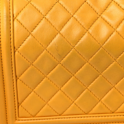 Chanel Lambskin Quilted Medium Boy Flap Yellow 19 of 27