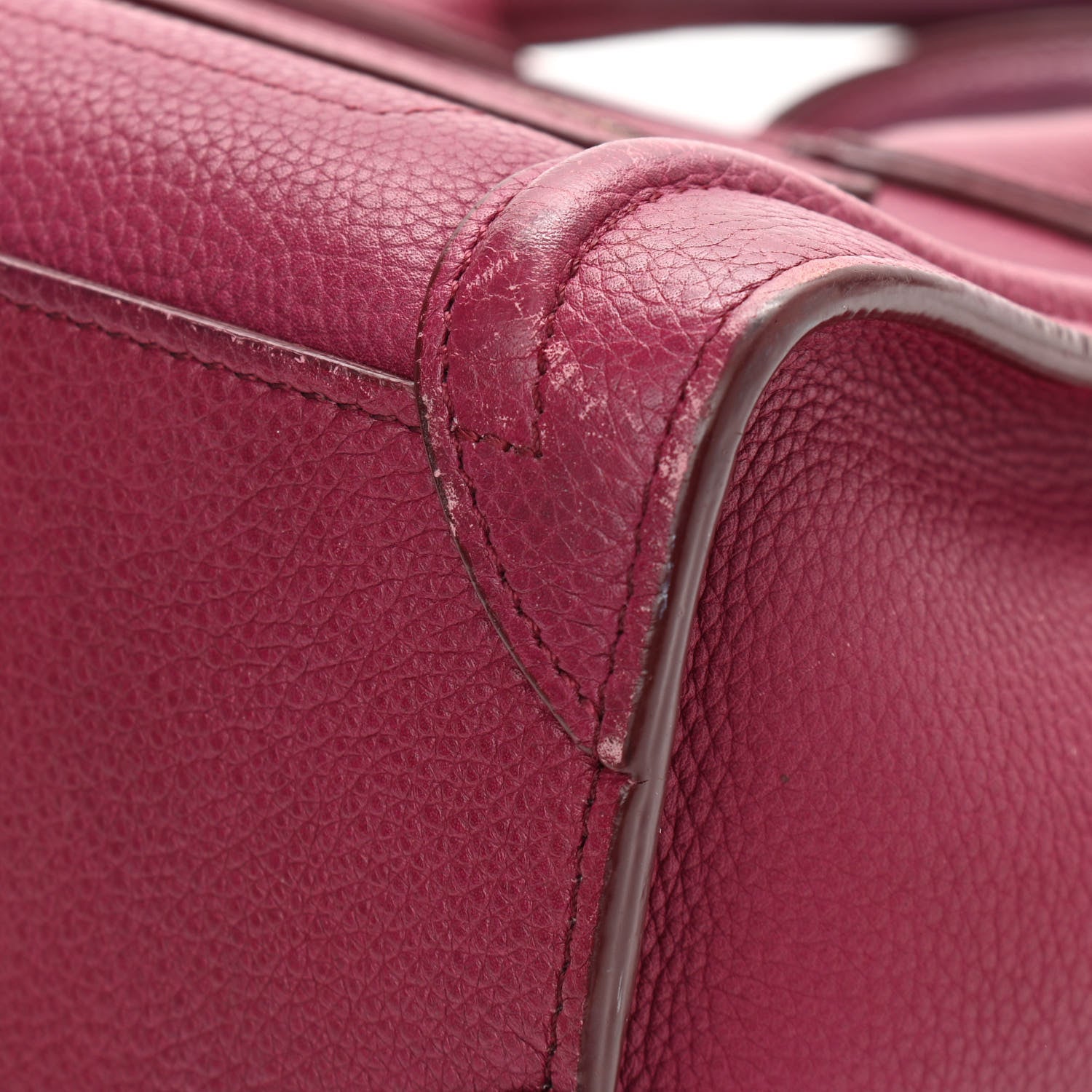 Celine Drummed Calfskin Nano Luggage Plum 12 of 12