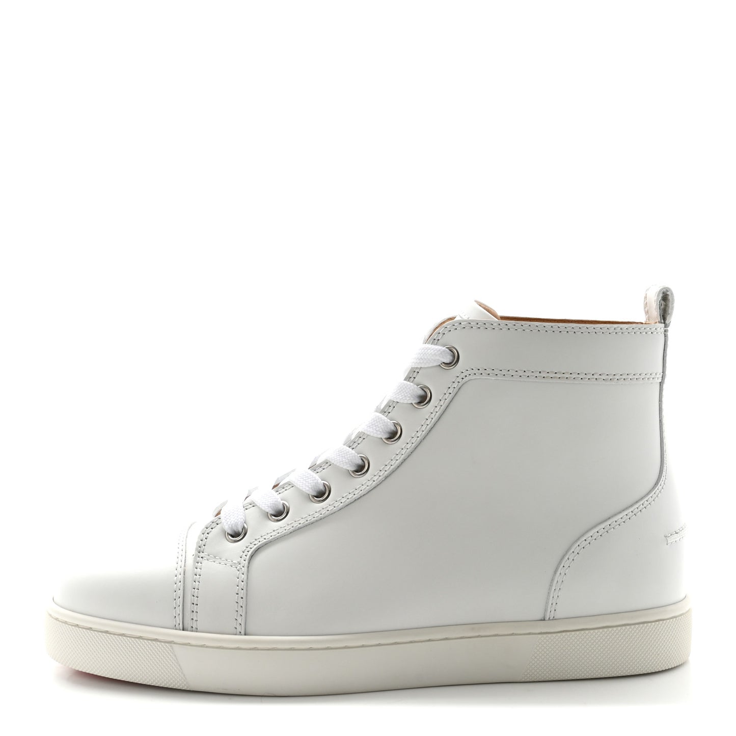 Calfskin Mens Louis Flat Sneakers 39 White