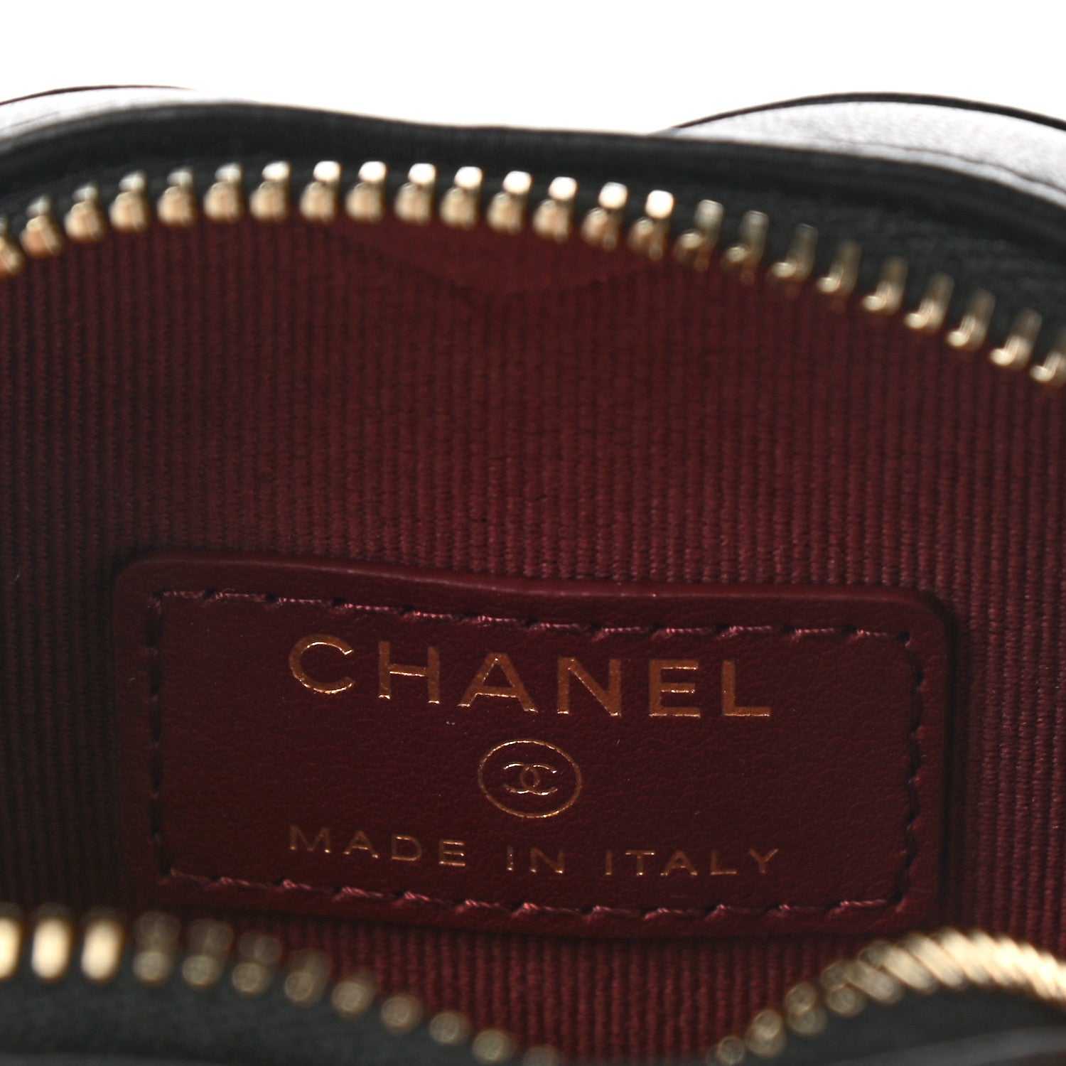 Chanel Lambskin Quilted CC In Love Heart Zipped Arm Coin Purse Black 6 of 8