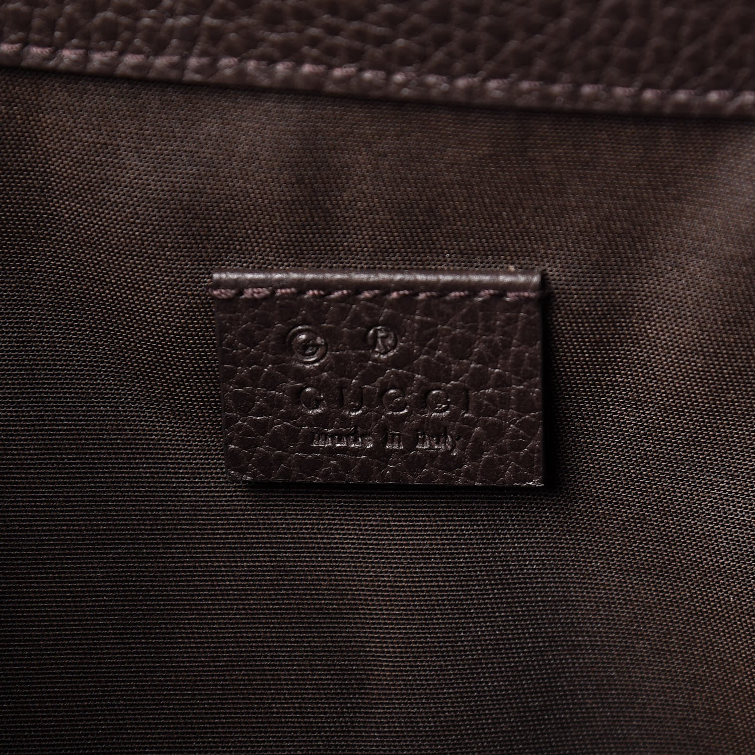 Gucci Monogram Dollar Calfskin O Drawstring Backpack Beige Ebony Testa di Moro Dark Chocolate 6 of 10