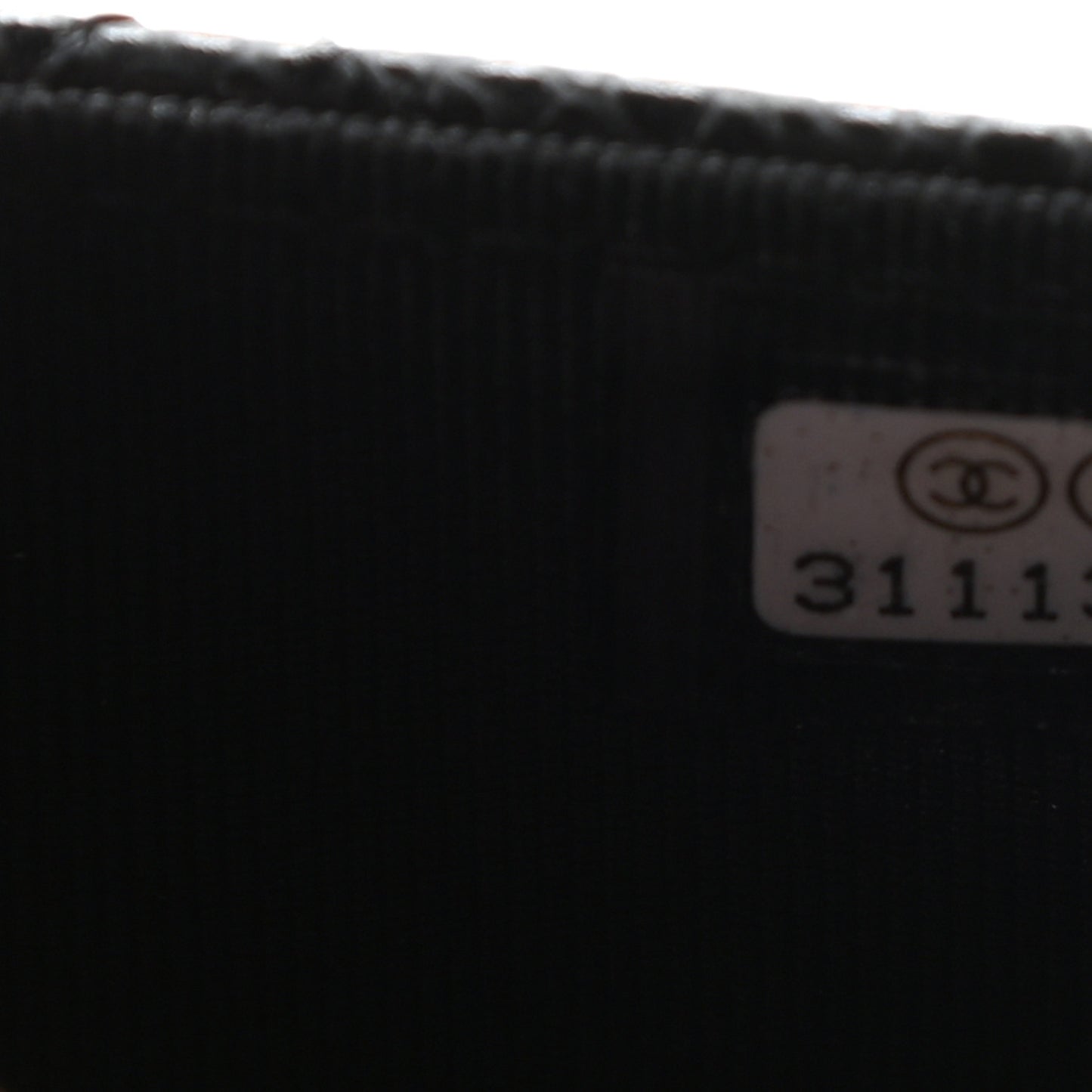 Caviar Quilted Flap Card Holder Wallet Black