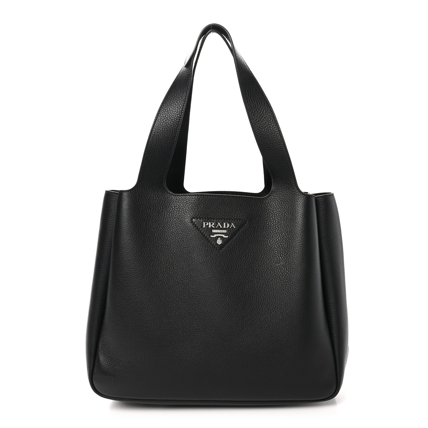 Prada Vitello Daino Soft Medium Dynamique Tote Black 1 of 9