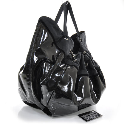 Chanel Vinyl Stretch Spirit Large Cabas Tote Black 2 of 9