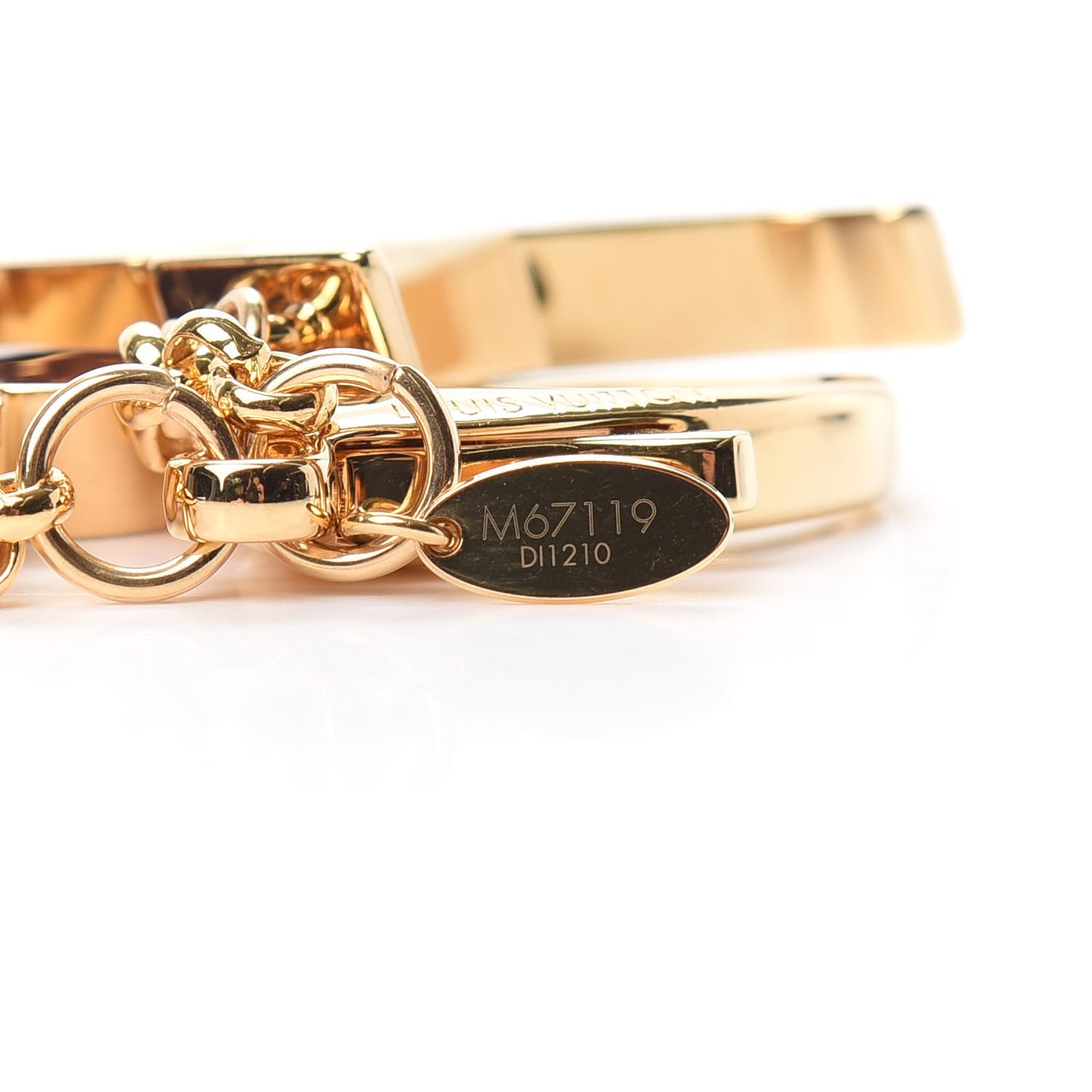 Fleur De Monogram Bag Charm Dore