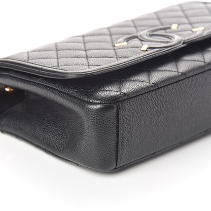Chanel Caviar Quilted Medium CC Filigree Flap Black 8 of 10