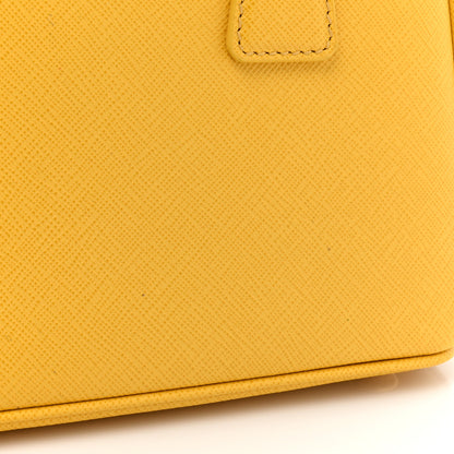 Prada Saffiano Lux Mini Galleria Double Zip Tote Soleil 11 of 13