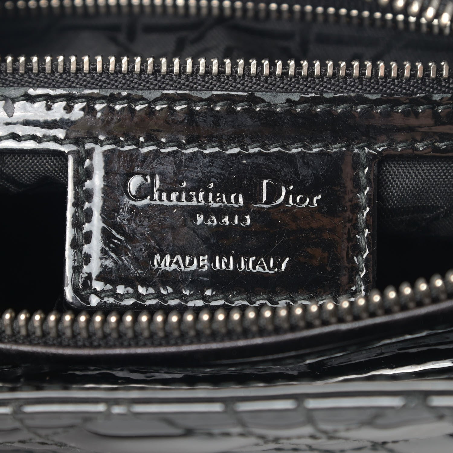 Christian Dior Patent Cannage Medium Lady Dior Black 7 of 12
