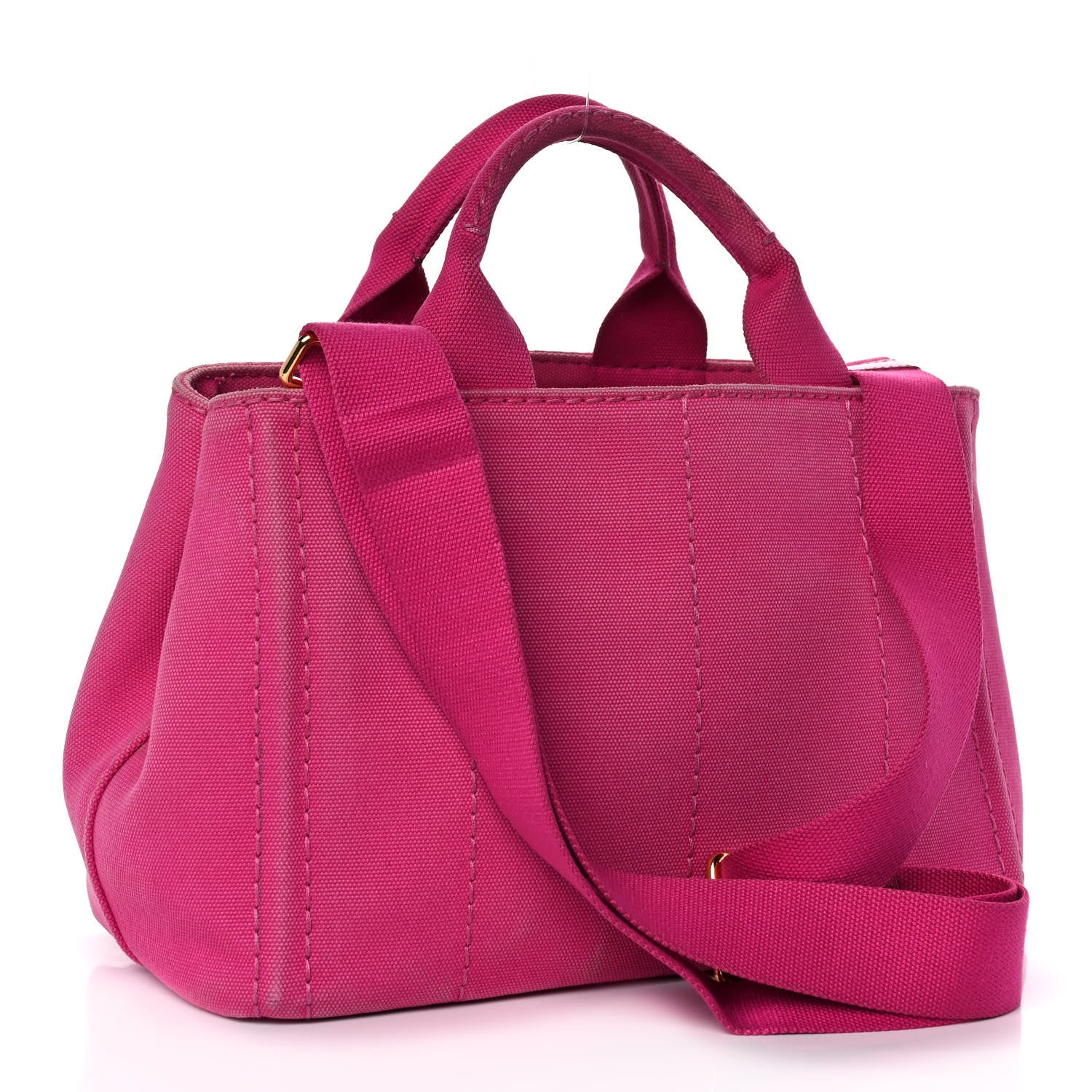Prada Canapa Small Logo Tote Fuxia 2 of 13