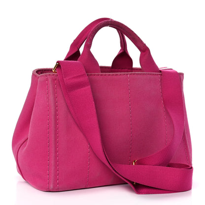 Prada Canapa Small Logo Tote Fuxia 2 of 13