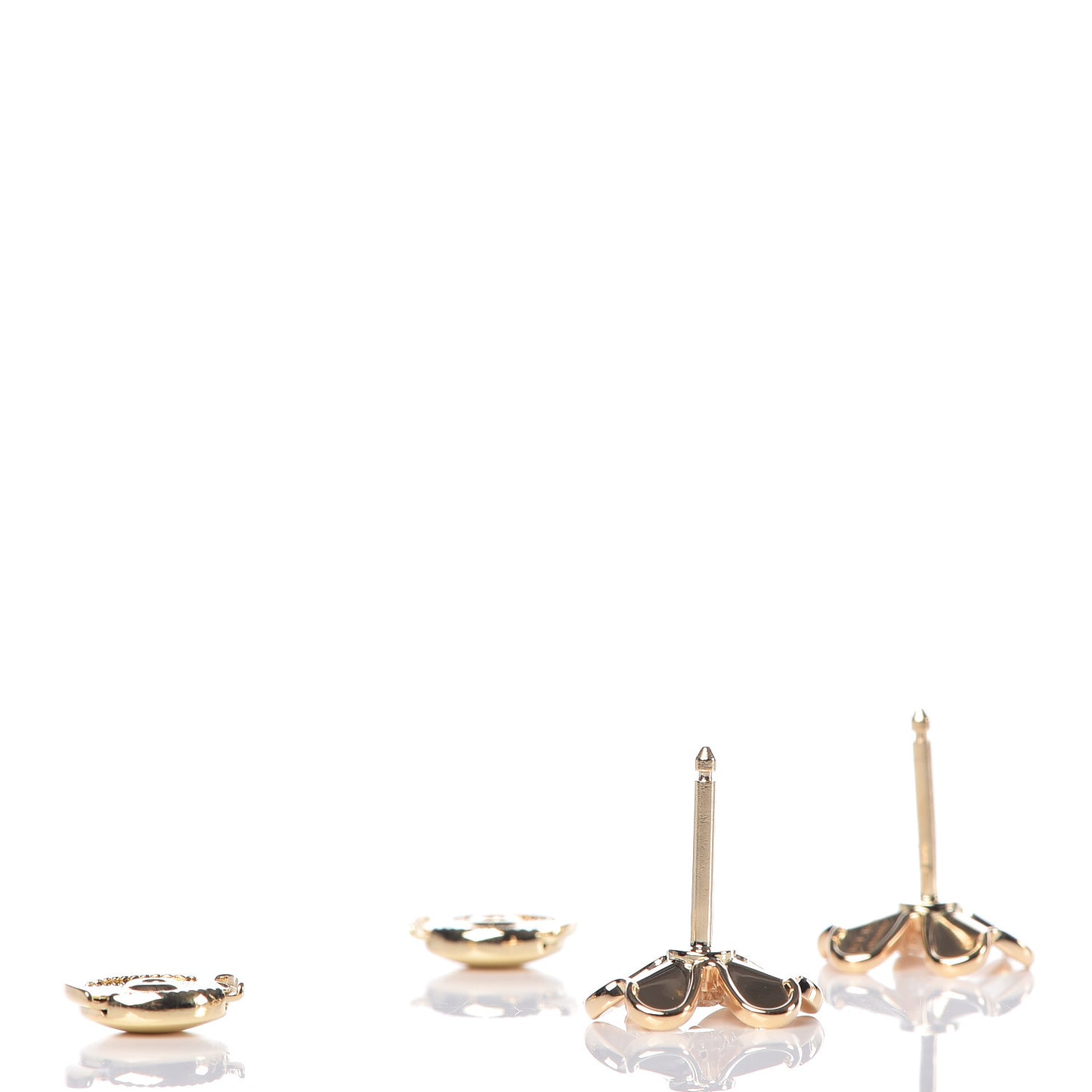 18K Yellow Gold Diamond Mini Frivole Earrings