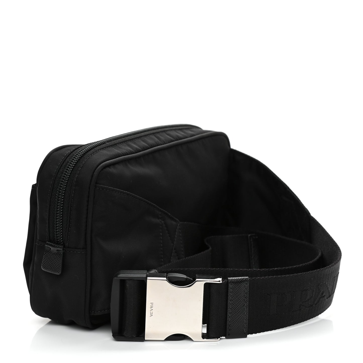 Tessuto Nylon Saffiano Belt Bag Black